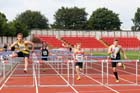 Mens under-17s 100 metres hurdles at the Gateshead Tartan Games Open.